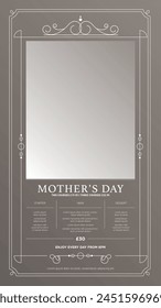 Mother's Day Sunday Brunch Summer Tropical Buffet Restaurant Banner Digital Poster Rollup TV Screen Mobile Screen Background Template 1280x720 1080x1920 16:9