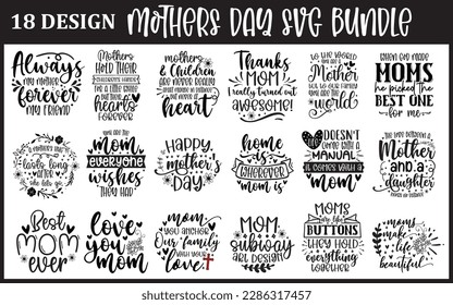 Mother's Day SVG Bundle, Mother's Day SVG, Mother's Day SVG cut files