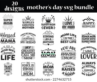 mother's day svg bundle, mother's day svg design