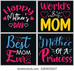 Mother's Day Svg Bundle Design.