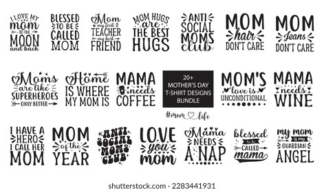 mothers day svg bundle for t-shirts, cards, frame artwork, phone cases, bags, mugs, stickers, tumblers, print, etc 