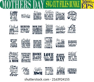 Mothers Day SVG Cut Files Bundle