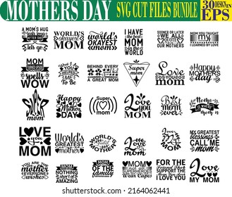 Mothers Day SVG Cut Files Bundle