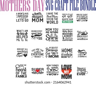 Mothers Day SVG Cut Files Bundle