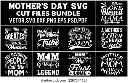 Mother's Day SVG Cut Files Bundle.