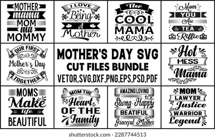 Mother's Day SVG Cut Files Bundle.	
