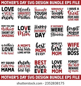 Mother's Day SVG Design Bundle And Mother's Day Sublimation File eps format digital download