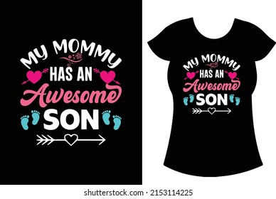 Mother's day SVG t-shirt design. Mom gift t-shirt for women.