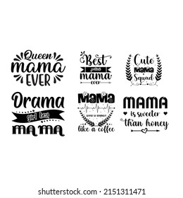 Mothers day svg vector t shirt design set