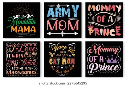 Mother's day t shirt design bundle, Happy Mother's Day, Mom gift, Love you mom, t shirt design bundle