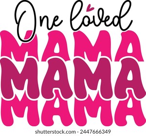 Mother's Day T shirt Design, Mom T shirt, Retro Mother's Day Design Template