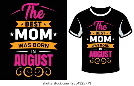 Mother's Day T Shirt Design is the best mom was born