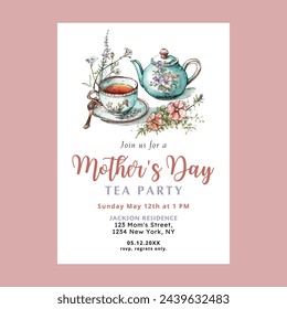 Mother's Day Tea Party Invitation