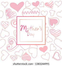 Mother's day template card, postcard, greeting card