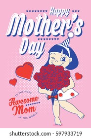 mother's day template vector/illustration