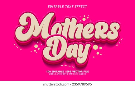 mothers day text effect vector