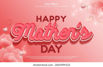 mothers day text effect vector template