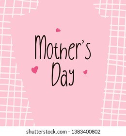 Mother's day text on the circle. Suitable for greeting card, background, banner, sticker, e-mail.