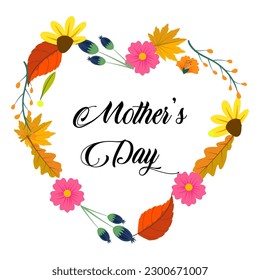 mothers day text vector.suitable for card , banner or poster