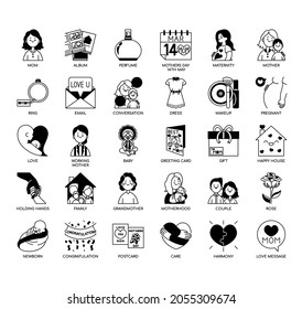 Mothers day, Thin Line and Pixel Perfect Icons