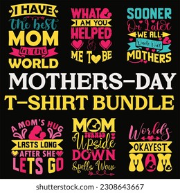 Mothers Day t-shirt bundle, mothers Day t-shirt vector set, Happy mothers Day t-shirt set, Mother's Day element vector,  mom t-shirt