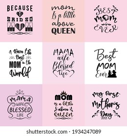 Mother's day t-shirt design bundle pack vector
