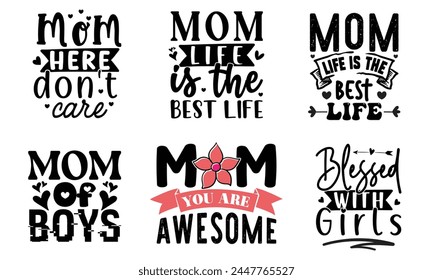 Mother's Day T-Shirt Design Bundle, EPS File
