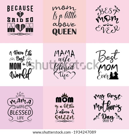 Mother's day t-shirt design bundle pack vector