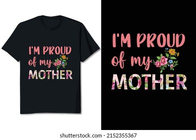 Mother's Day T-shirt Design Editable Vector
