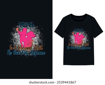 Mother's Day T-Shirt Design - Symbolizing Mom and Baby Love with Heart Shapes, Flowers, and Loving Mother-Baby Quotes. Unique Typography T-Shirt Design for Mother's Day Gift Ideas and Celebration.