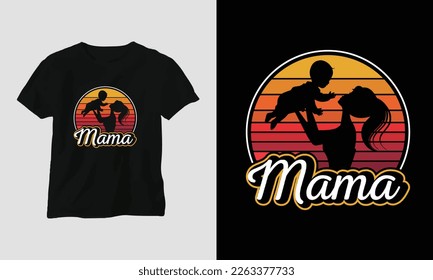 Mother's day t-shirt design template 