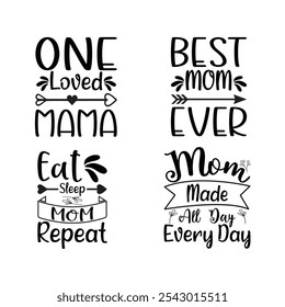 Mother's Day T-shirt, Mom Love Design, Typography T shirt Design, Motivational Quotes,  vector illustration, graphic template, print on demand, vintage