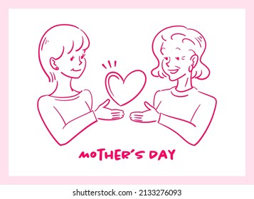 Mother's day and two women.