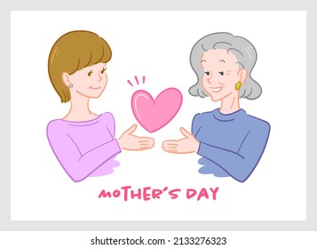 Mother's day and two women.