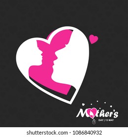 Mother's day typographic design with dark background and unique 