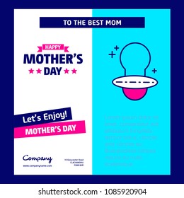Mother's day typographic design with unique deisgn and blue them