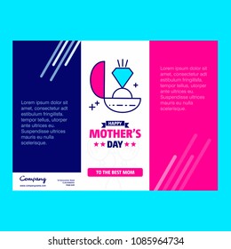 Mother's day typographic design with unique deisgn and blue them