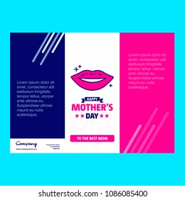 Mother's day typographic design with unique deisgn and blue them