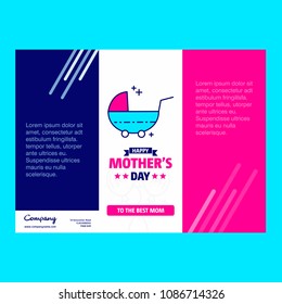 Mother's day typographic design with unique deisgn and blue them