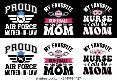 Mother's day Typography Bundle T shirt design. Mom bundle T shirt.