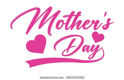 Mother's Day typography, calligraphy tshirt design on white background.
