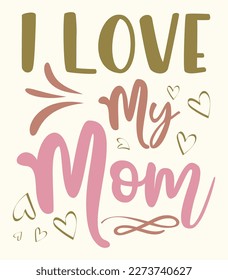 Mother's Day typography design for t shirt and poster design, Eps-100.