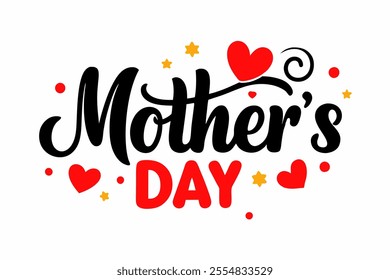 Mother's day typography design vector art