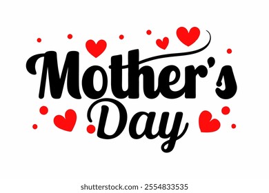 Mother's day typography design vector art