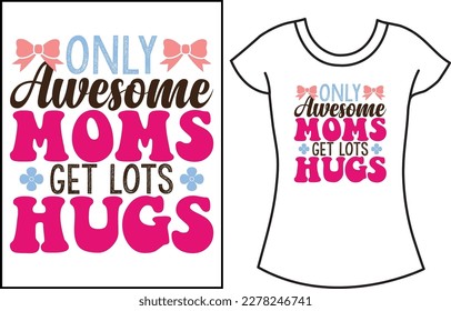 Mother's Day Typography t shirt design. Proud mom lover gift shirt.