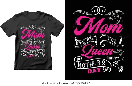 Mother's day typography t shirt design.