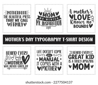Mother's day typography trendy and unique t-shirt design bundle. Mother's day typography svg t-shirt design qutoes. Typography svg design for t-shirt, mug and hoodies. Hand drawn typography shirt svg