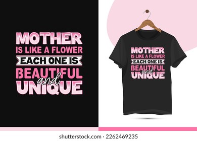 Mother's day typography t-shirt design vector template.  Eye Catching Best Unique, colorful, modern, and beautiful Design For shirts, mugs, pillows, and bags.
