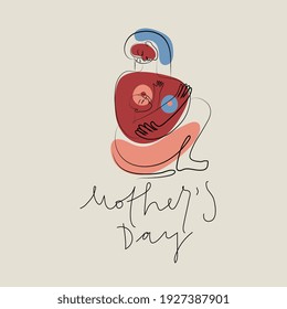 Mother's Day typography vector design for greeting cards and poster. Hand lettering text. Modern Abstract Graphics. Vector design for greeting cards and poster. Design template celebration. 