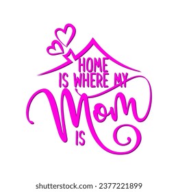 mother's day typography. mothers day vector illustration on white background. "Mother, your child misses you :("